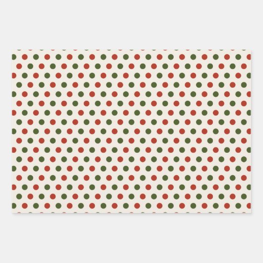 Feierliche Bäume verschenken Punkte Nahtloses Must Geschenkpapier Set (Vorderseite 3)