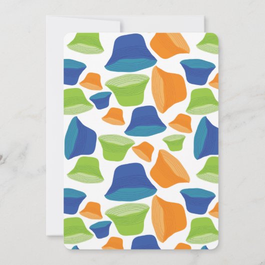 Feierliche Beach Party Krabbe in einem Hut Einladung (Rückseite)