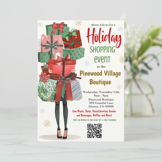 Feierliche Begegnung Einladung (Stehend Vorderseite)