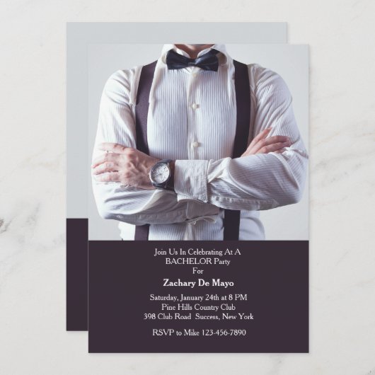 Feierliche Begegnung mit Bachelor Einladung (Vorne/Hinten)