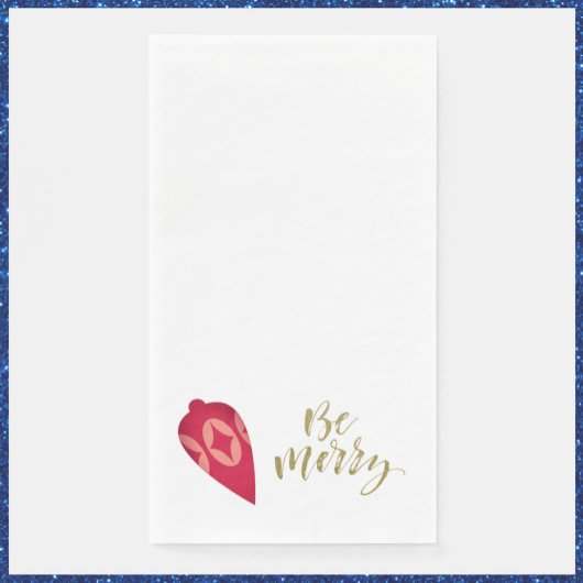 Feierliche Berry Farbe Ornament Sei Merry Napkins Serviette