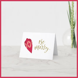 Feierliche Berry-Farbschmuck sei fröhlich Feiertagskarte