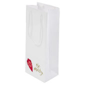 Feierliche Berry-Farbschmuck sei fröhlich Geschenktüte Für Weinflaschen (Vorderseite Schrägansicht)