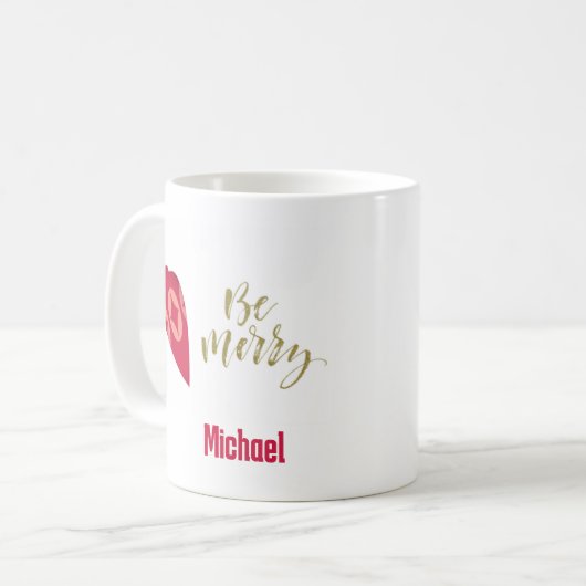 Feierliche Berry-Farbschmuck sei fröhlich Kaffeetasse (Vorderseite Links)