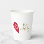 Feierliche Berry-Farbschmuck sei fröhlich Pappbecher (Rückseite)