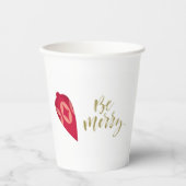 Feierliche Berry-Farbschmuck sei fröhlich Pappbecher (Vorderseite)
