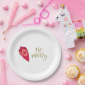 Feierliche Berry-Farbschmuck sei fröhlich Pappteller (Party)