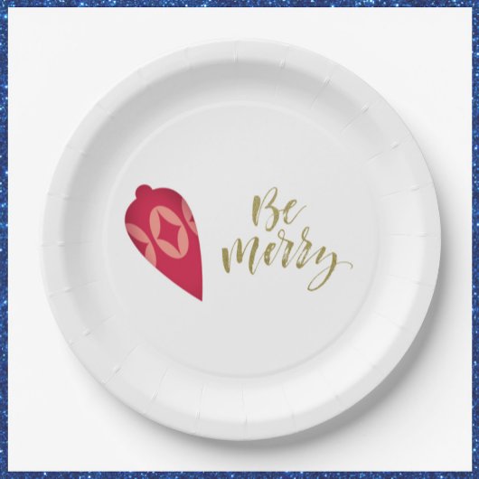 Feierliche Berry-Farbschmuck sei fröhlich Pappteller