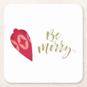 Feierliche Berry-Farbschmuck sei fröhlich Rechteckiger Pappuntersetzer (Vorderseite)