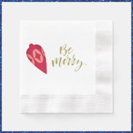 Feierliche Berry-Farbschmuck sei fröhlich Serviette