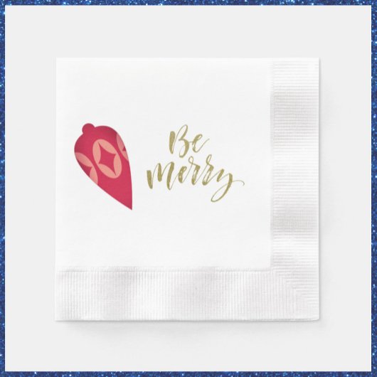 Feierliche Berry-Farbschmuck sei fröhlich Serviette