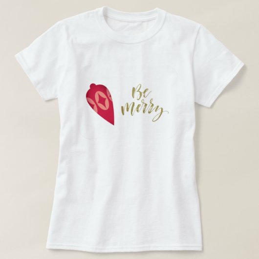 Feierliche Berry-Farbschmuck sei fröhlich T-Shirt (Design vorne)