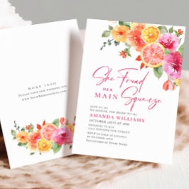 Feierliche Blume Blumenzitrus Bridal Brunch Einladung