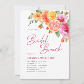 Feierliche Blume Blumenzitrus Bridal Brunch Einladung (Vorderseite)