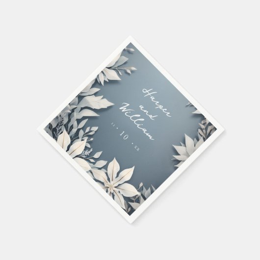 Feierliche Blume Hochzeit Serviette (Ecke)