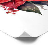 Feierliche Blume in Roter Poinsettia Poster (Ecke)