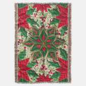 Feierliche Blumenmuster-Klotz-Quilt: Ein gemütlich Decke (Vorderseite Vertikal)