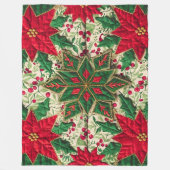 Feierliche Blumenmuster-Klotz-Quilt: Ein gemütlich Fleecedecke (Vorderseite)