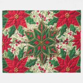 Feierliche Blumenmuster-Klotz-Quilt: Ein gemütlich Fleecedecke (Vorderseite (Horizontal))