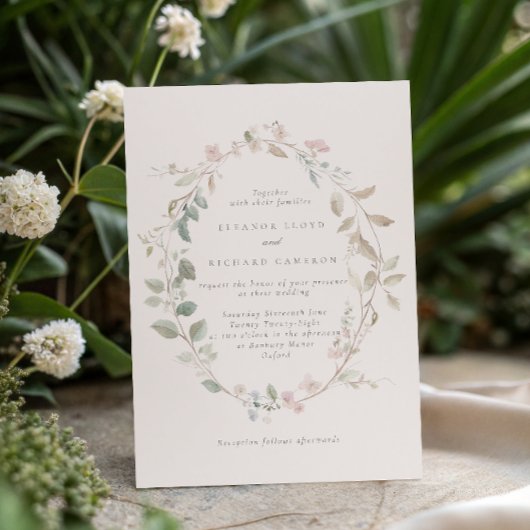 Feierliche Blush-Blumenzeremonie Einladung