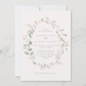 Feierliche Blush-Blumenzeremonie Einladung (Vorderseite)