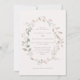 Feierliche Blush-Blumenzeremonie Einladung