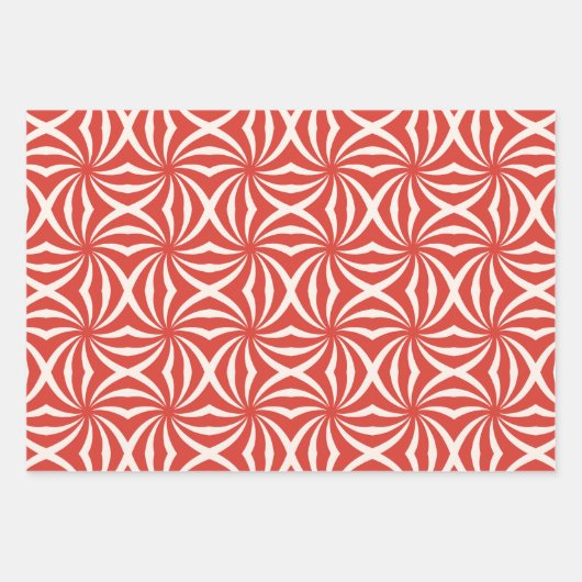 Feierliche Blüte und Ho Ho Weihnachten Geschenkpapier Set (Vorderseite 3)