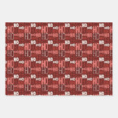 Feierliche Blüte und Ho Ho Weihnachten Geschenkpapier Set (Vorderseite 2)