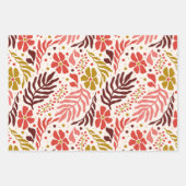 Feierliche Blüte und Ho Ho Weihnachten Geschenkpapier Set (Vorderseite)