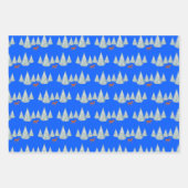 Feierliche Braune Hirsche unter schneebedeckten Bä Geschenkpapier Set (Vorderseite 3)