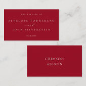 Feierliche Briefings - Farbchipfensehen Begleitkarte (Vorne/Hinten)