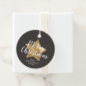 Feierliche Brown Star Frohe Weihnachten Geschenkanhänger (Beispiel)