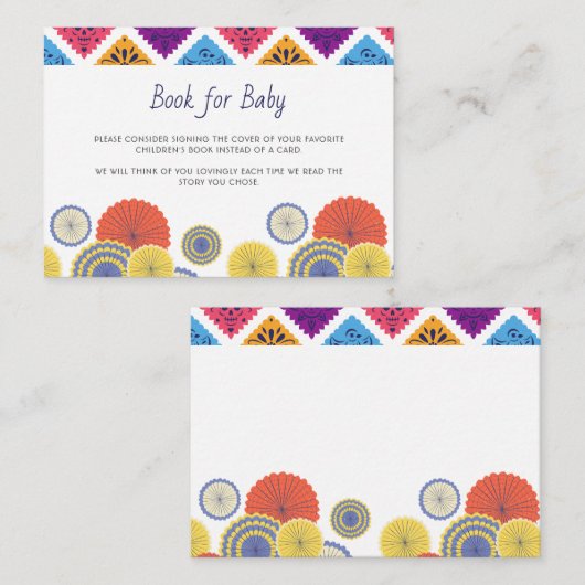 Feierliche Bücher für mexikanische Papierfächer Begleitkarte (Vorne/Hinten)