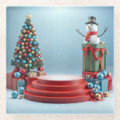 Feierliche Bühne Glasuntersetzer (Vorderseite)