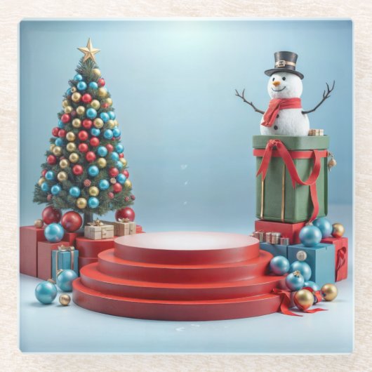 Feierliche Bühne Glasuntersetzer (Vorderseite)