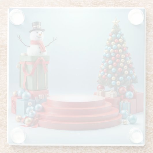 Feierliche Bühne Glasuntersetzer (Rückseite)