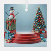 Feierliche Bühne Ornament Aus Glas (Rückseite)