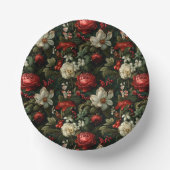 Feierliche bunt Weihnachten Rose, Pine und Holly Pappteller (Vorderseite)