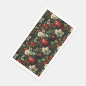 Feierliche bunt Weihnachten Rose, Pine und Holly Serviette (Ecke)