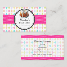Feierliche bunte Bundtkuchen Visitenkarte