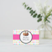 Feierliche bunte Bundtkuchen Visitenkarte (Stehend Vorderseite)