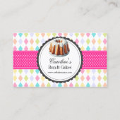 Feierliche bunte Bundtkuchen Visitenkarte (Vorderseite)