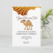 Feierliche Camel Editable Einladung| Mädchen| Jung Einladung (Stehend Vorderseite)