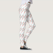 Feierliche Candy Cane Pattern Urlaub Leggings (Rechts)
