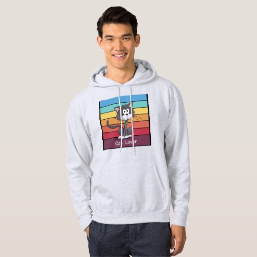 Feierliche Cat Lover Hoodie (Vorne ganz)