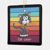 Feierliche Cat Lover Keramikornament (Links)