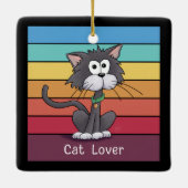 Feierliche Cat Lover Keramikornament (Rückseite)
