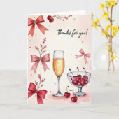 Feierliche Champagner-Karte Karte (Gelbe Blume)