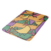 Feierliche chaotische Doodle Badematte (Schrägansicht)