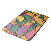 Feierliche chaotische Doodle Badematte (Schrägansicht)